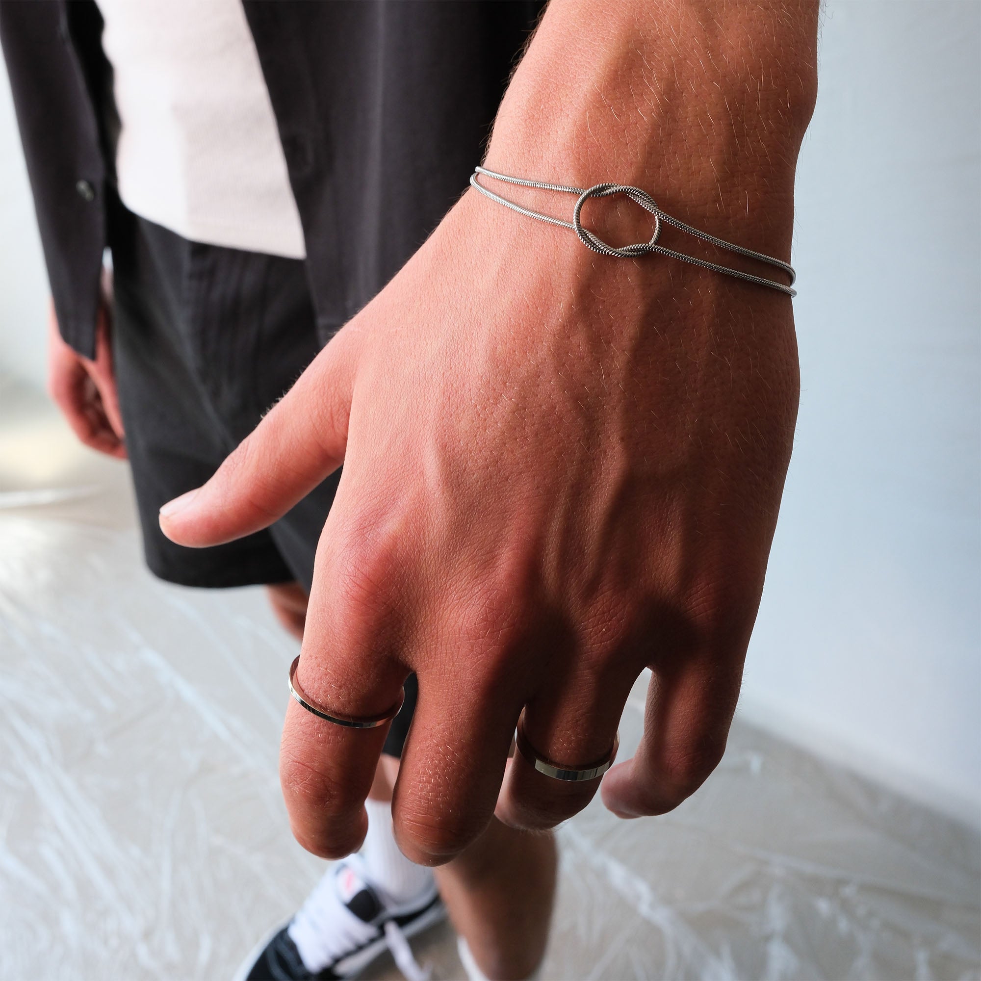 K12 - Silver Loop Bracelet - 1.4MM