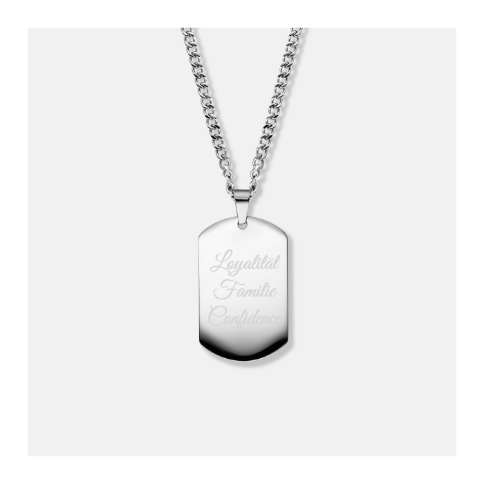 K12 - SILVER STEEL DOGTAG CHAIN