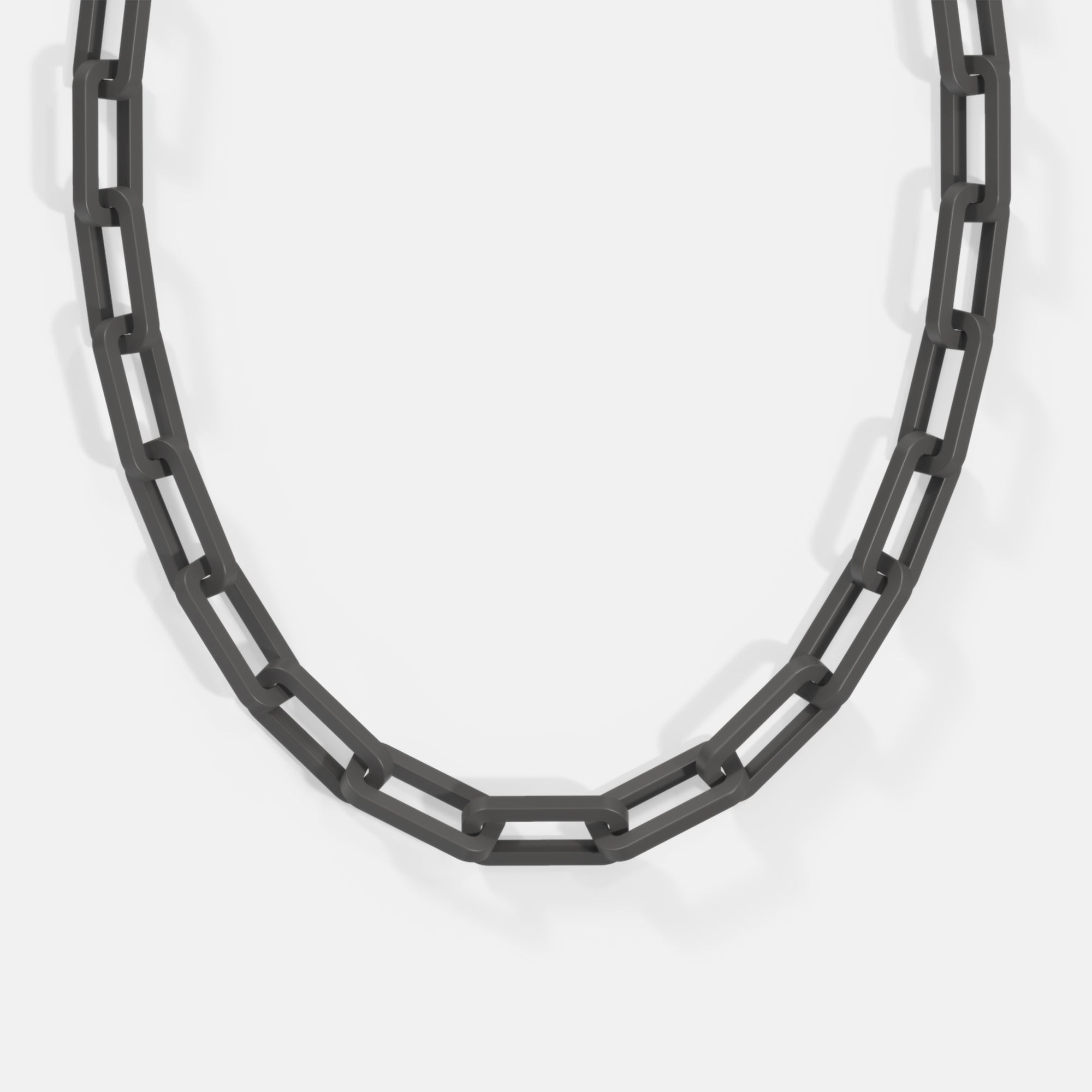 K12 - BLACK BOLD PAPERCLIP CHAIN - 9MM