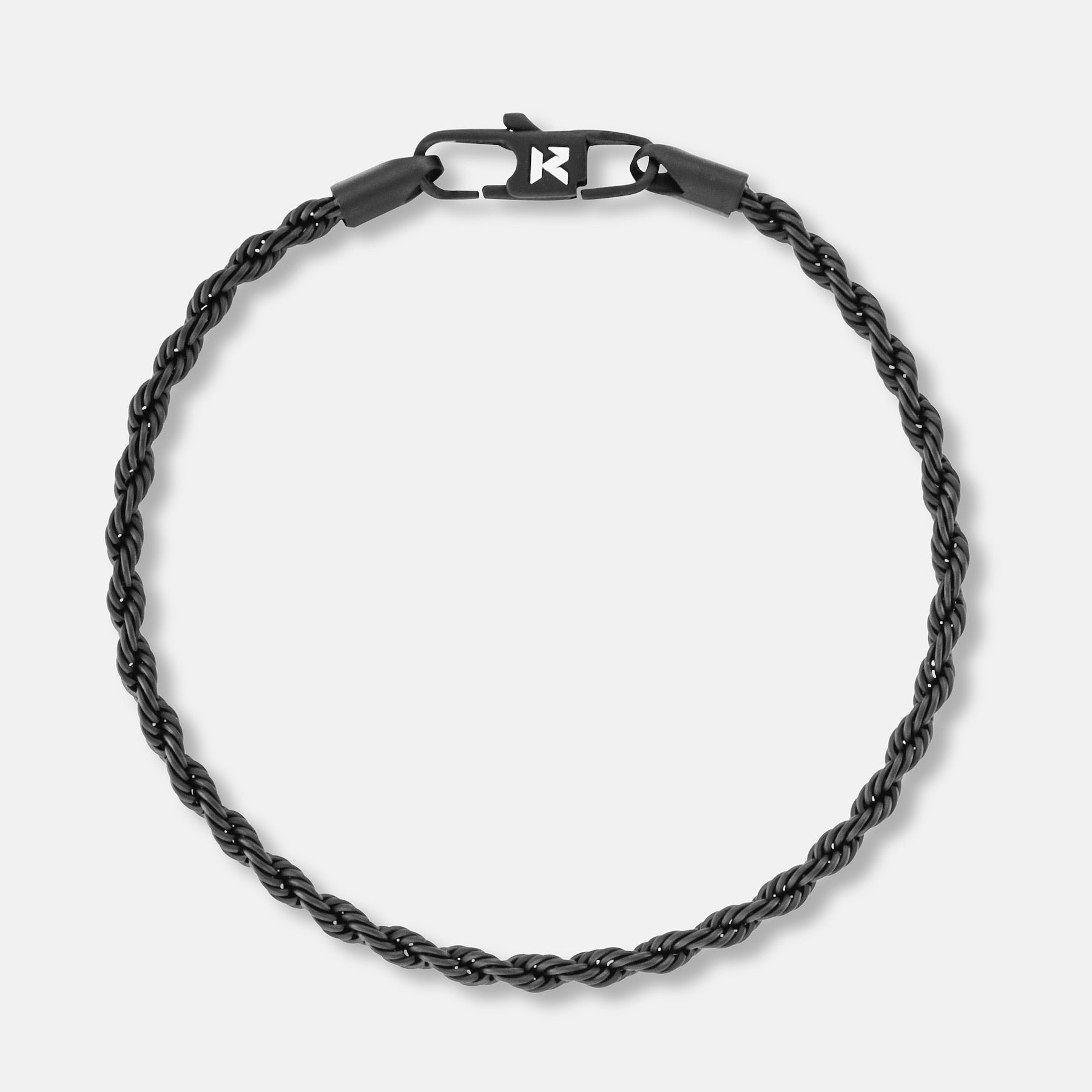 K12 - BLACK ROPE BRACELET - 3MM