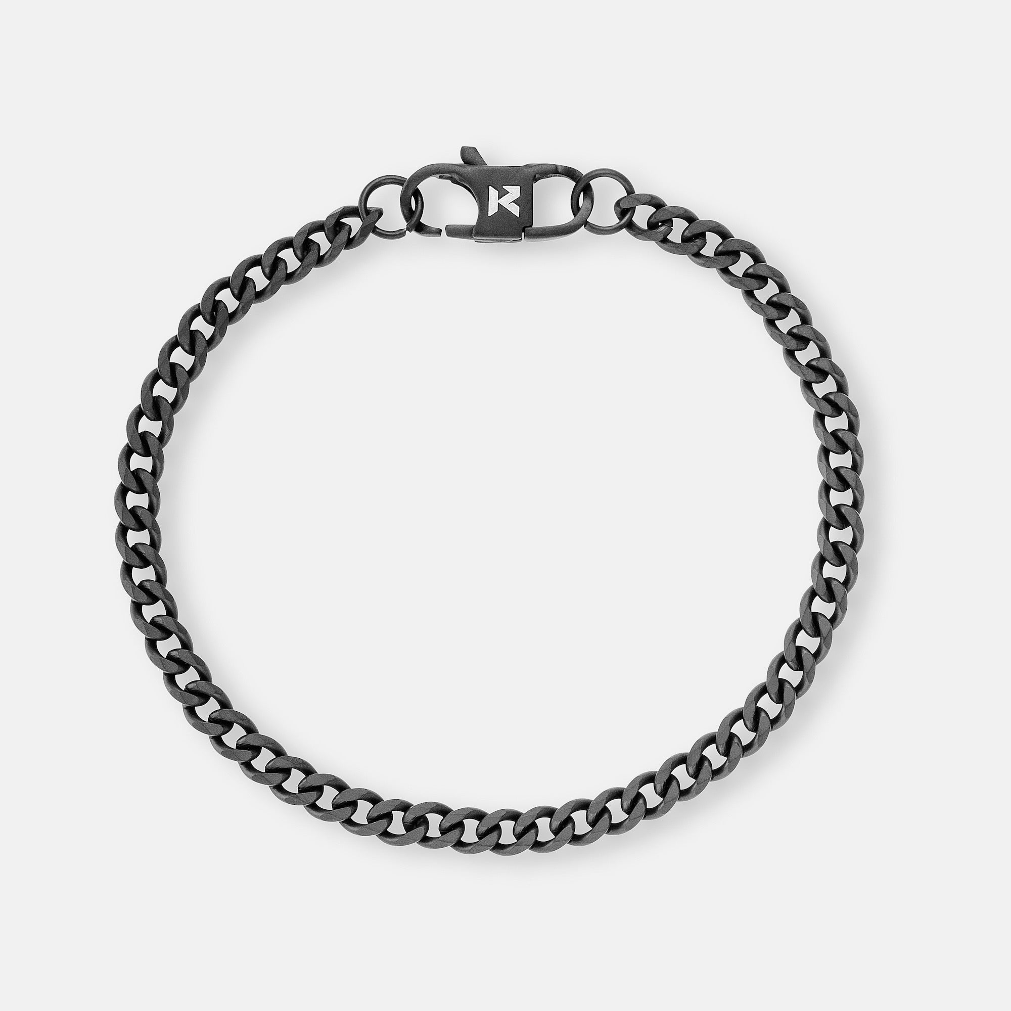 K12 - BLACK CUBAN BRACELET - 4MM