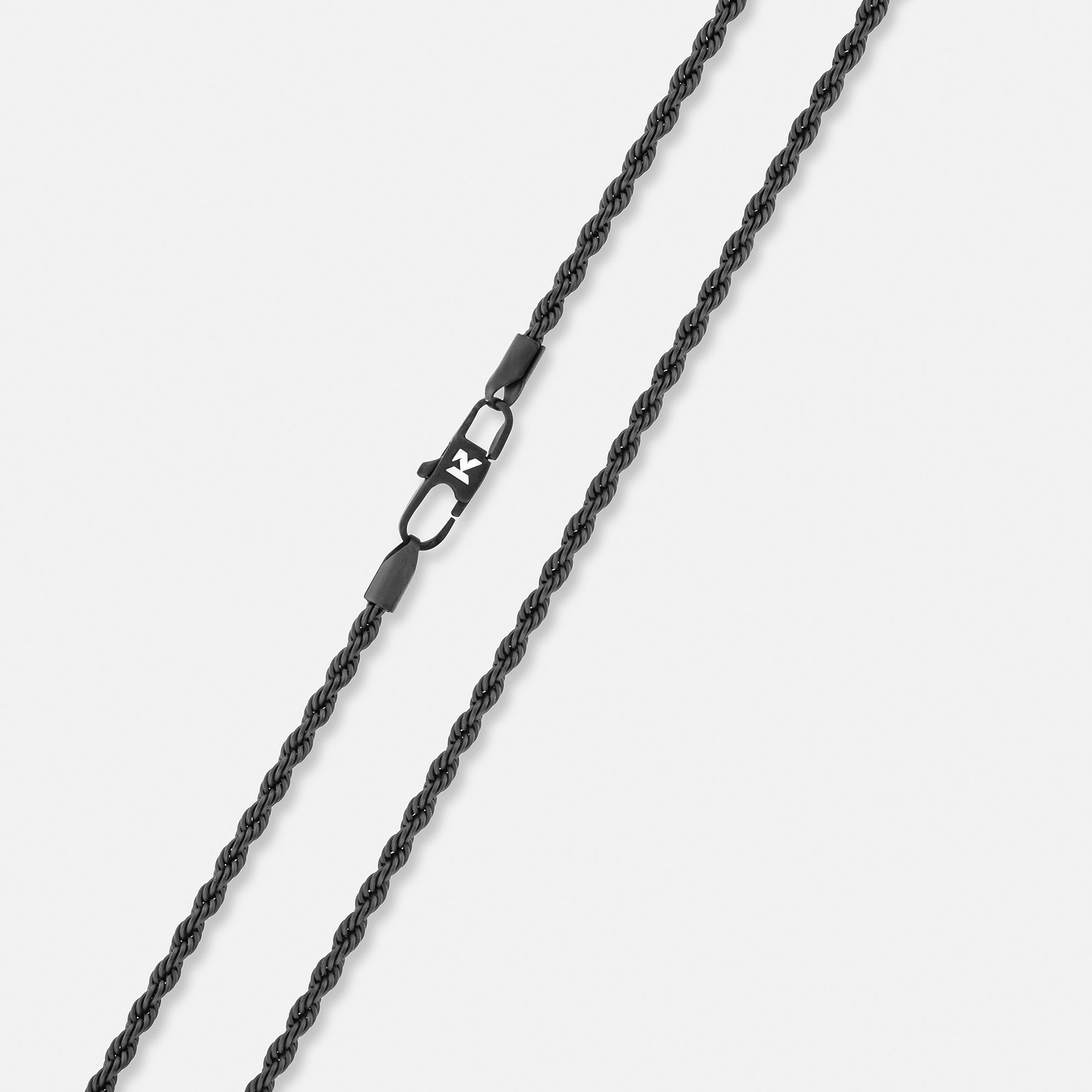 K12 - BLACK ROPE CHAIN - 3MM