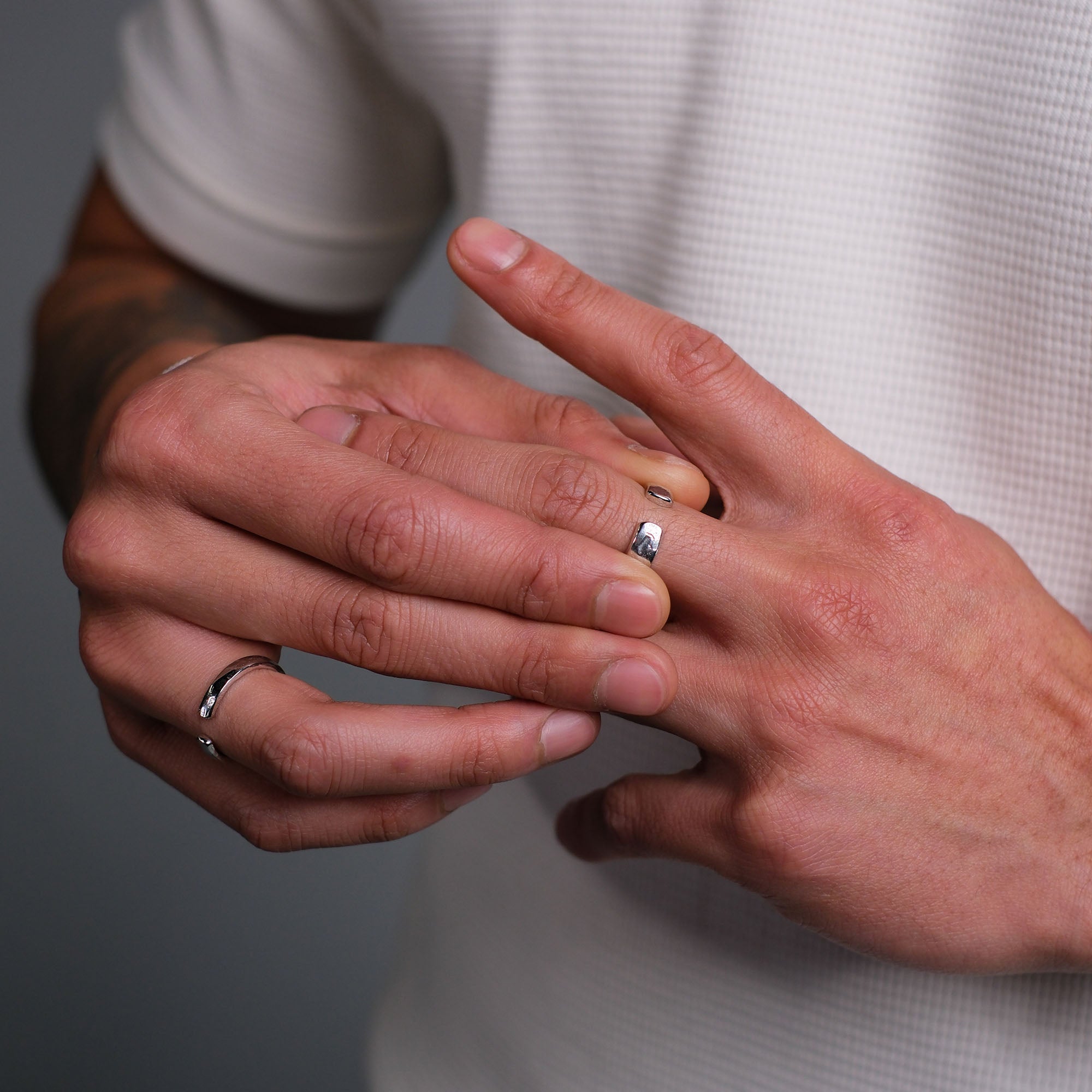 K12 - 925 SILVER ADJUSTABLE RING - 5MM