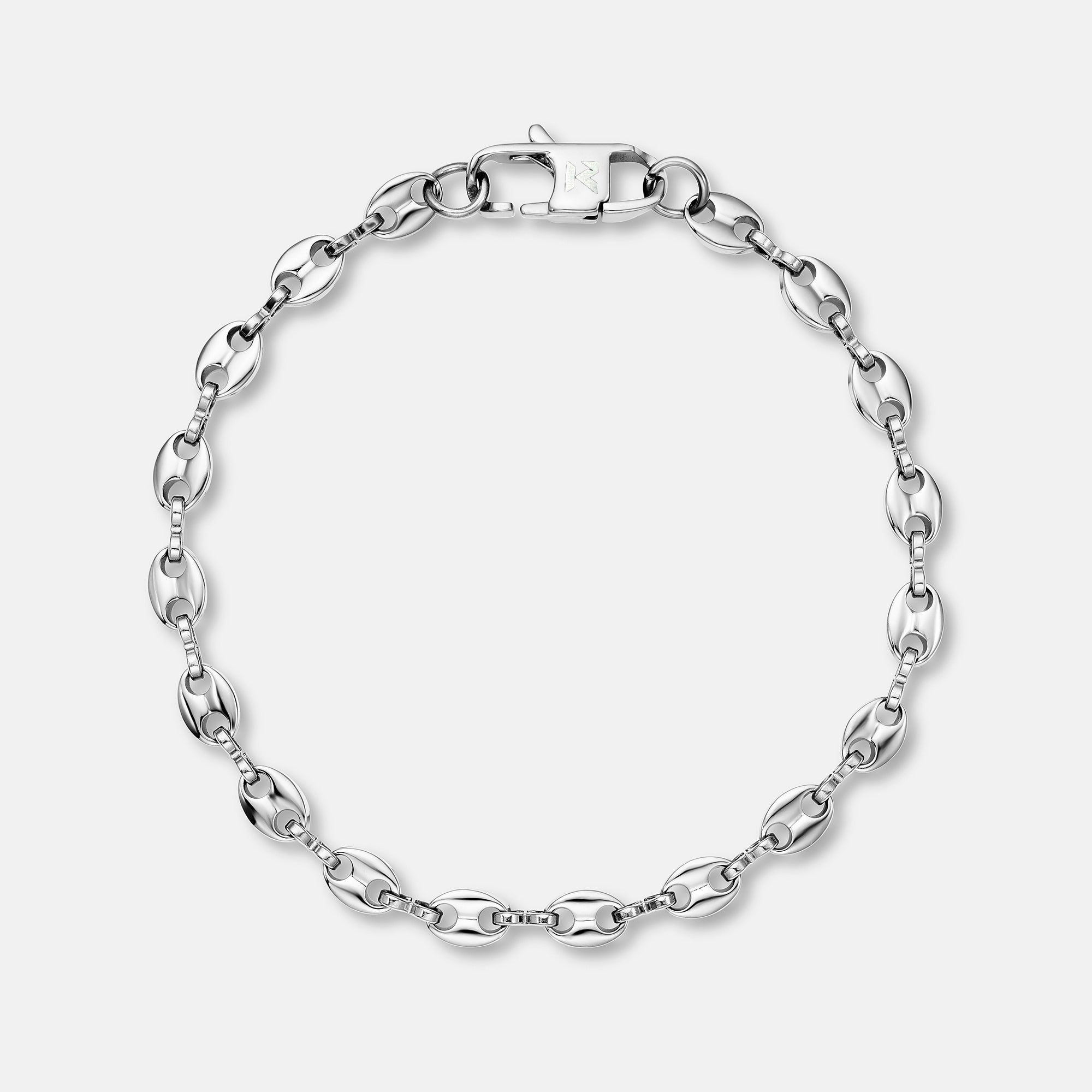 K12 - SILVER COFFEE BEAN BRACELET