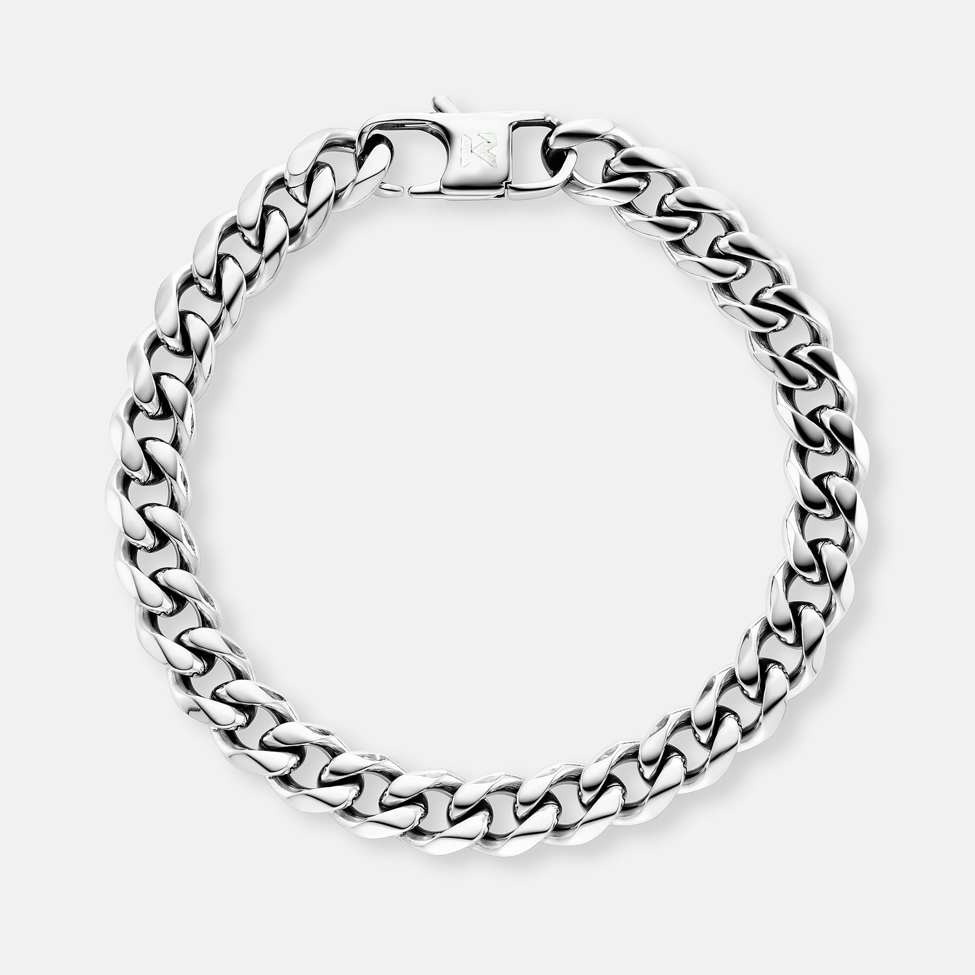 K12 - SILVER CUBAN BRACELET - 8MM