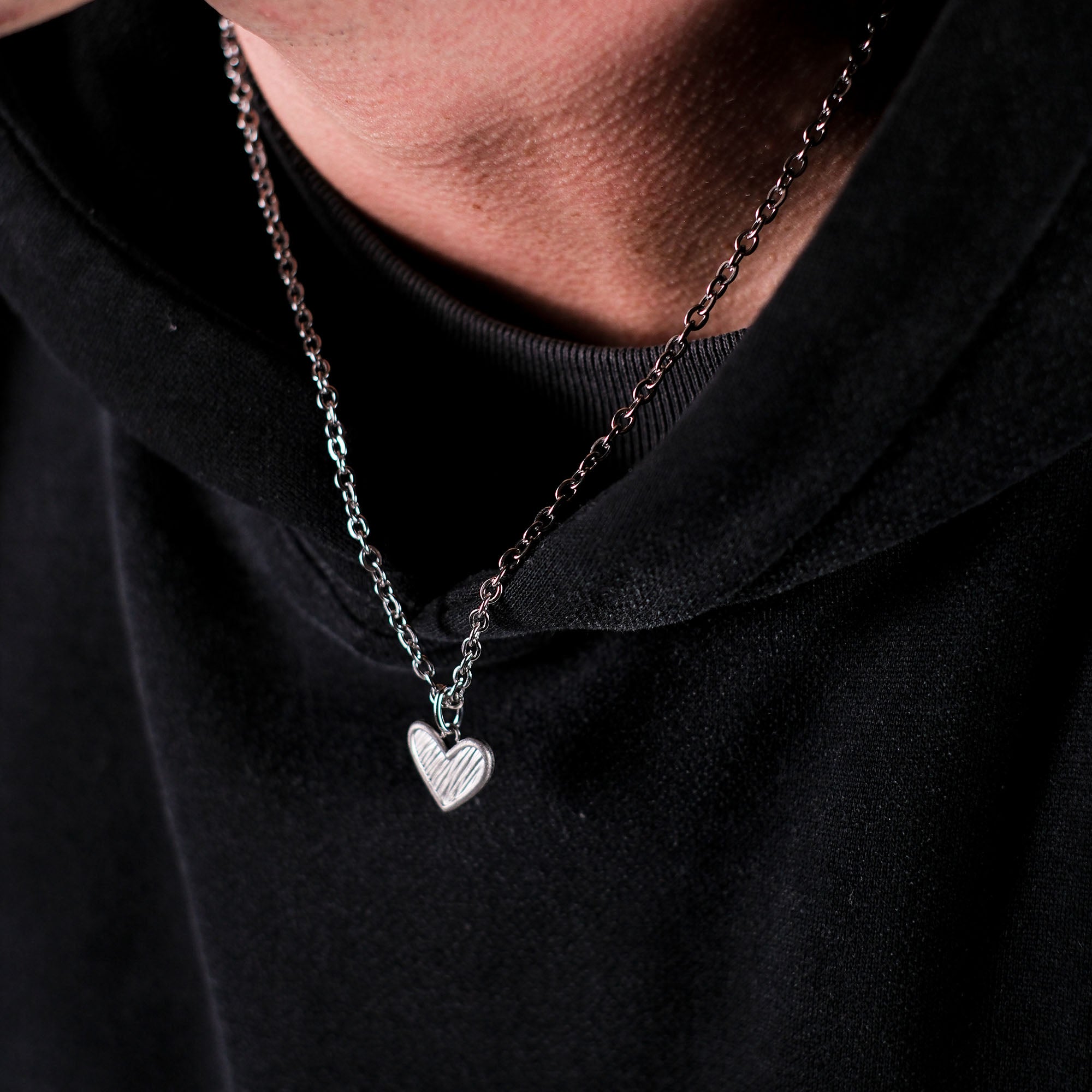 K12 - SILVER HEART - CHAIN